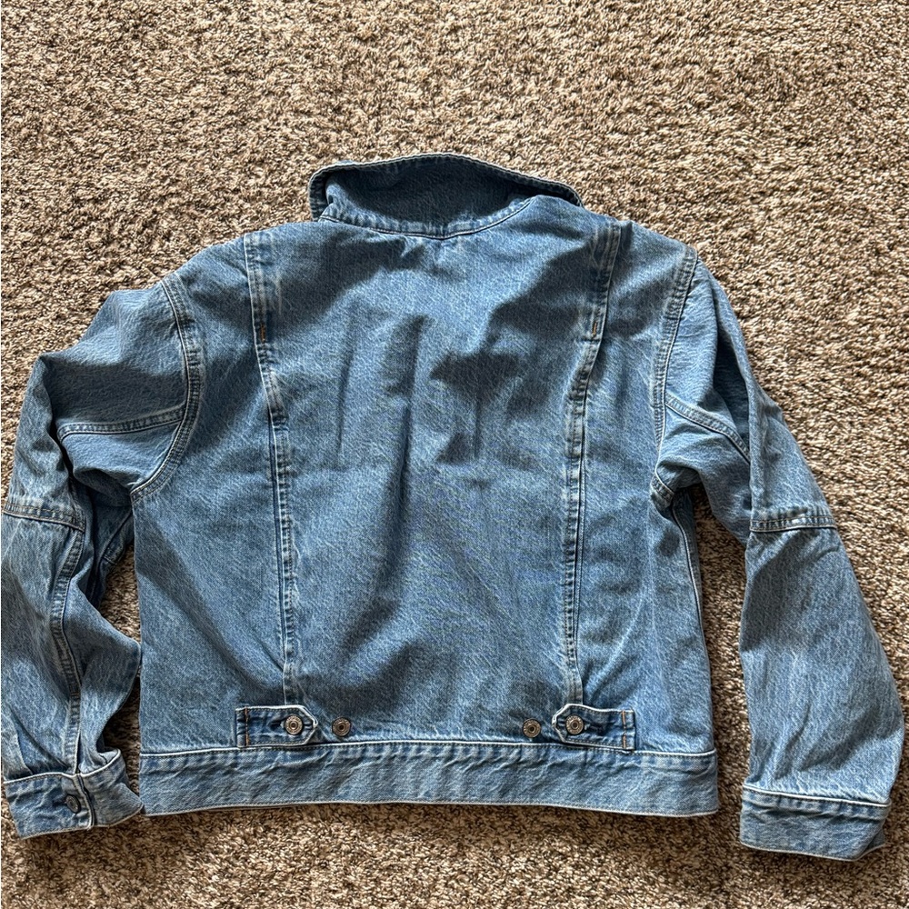 Abercrombie Zip-up Jean Jacket Size Large - Picture 2 of 3